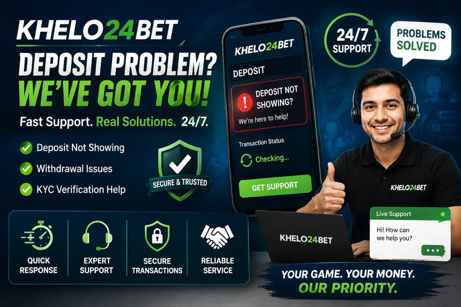 Khelo24bet Deposit Problem