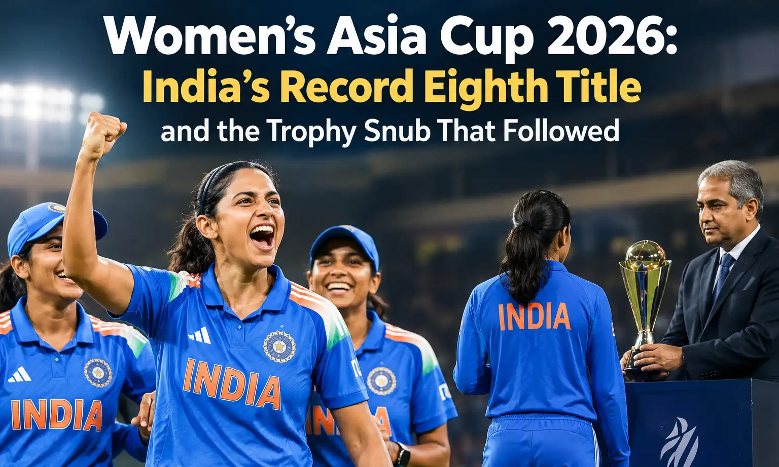 Women's Asia Cup 2026 India record eighth title celebration